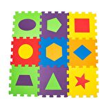 Matrax Geometrik Şekiller 3+ Yaş Büyük Boy Puzzle 9 Parça